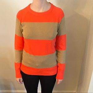 J. McLaughlin Orange and Tan Sweater